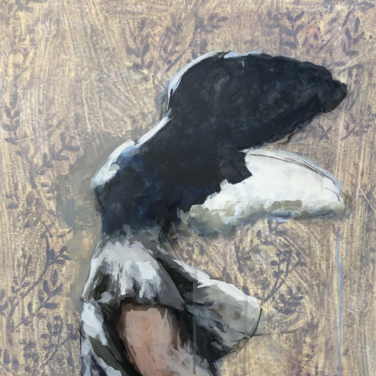 Winged Victory by Linda Pompeo, samothrace, oil on canvas